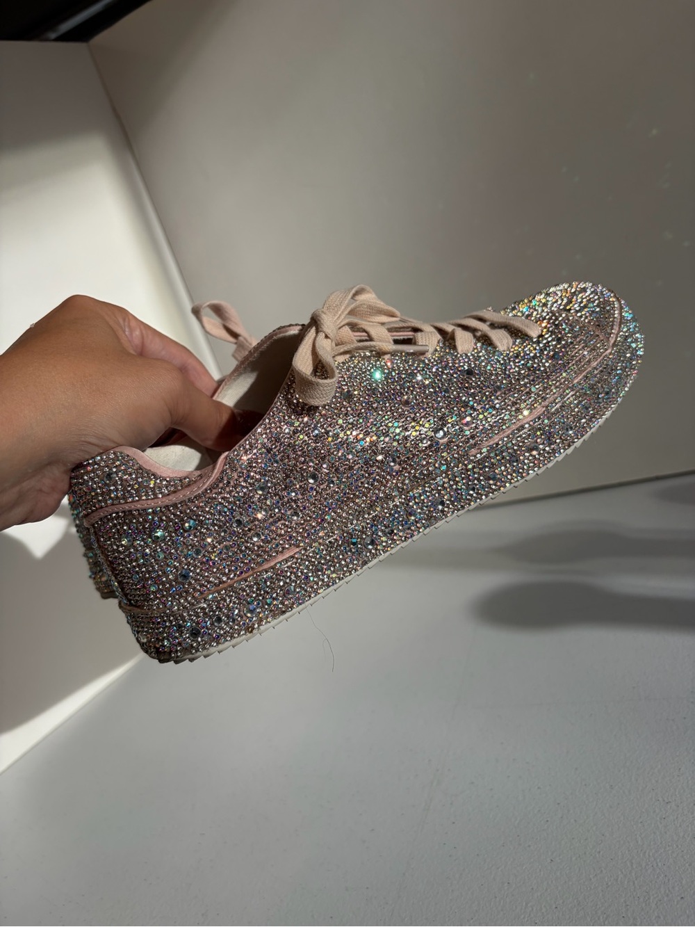 Matisse Bennett Rhinestone Sneakers Women Size 8 Bling Sparkle Shoes Y2K party
